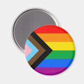 LGBTQ+ Progress Pride-vlag Magneet (Voorkant / Achterkant)