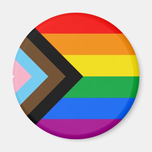 LGBTQ+ Progress Pride-vlag Magneet (Voorkant)