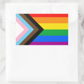 LGBTQ+ Progress Pride Vlag Rechthoekige Sticker (Tas)