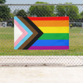LGBTQ+ Progress Pride Vlag Spandoek (Insitu)