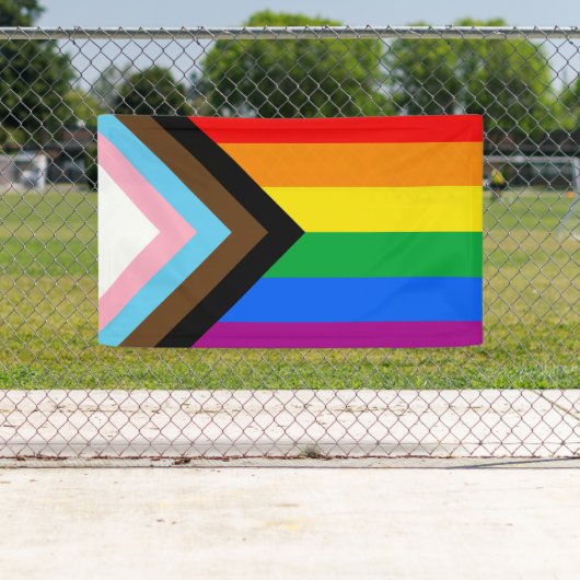 LGBTQ+ Progress Pride Vlag Spandoek (Insitu)