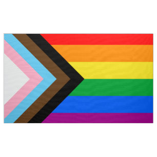 LGBTQ+ Progress Pride Vlag Stof