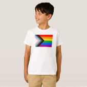 LGBTQ+ Progress Pride Vlag T-shirt (Voorkant volledig)