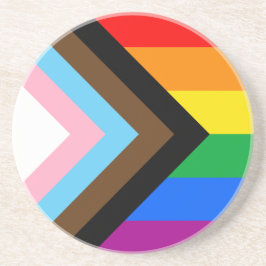 LGBTQ+ Progress Pride Zandsteen Onderzetter