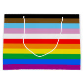 LGBTQ+ Progressie Vlag Strepen Groot Cadeauzakje (Voorkant)