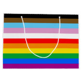 LGBTQ+ Progressie Vlag Strepen Groot Cadeauzakje (Achterkant)
