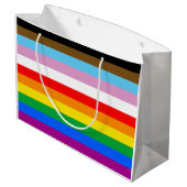 LGBTQ+ Progressie Vlag Strepen Groot Cadeauzakje (Achterkant Gekanteld)