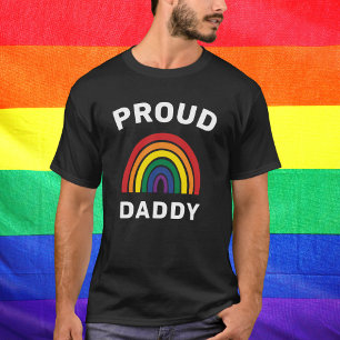 LGBTQ Proud Dad Gay Pride Rainbow Vaderdag T-shirt