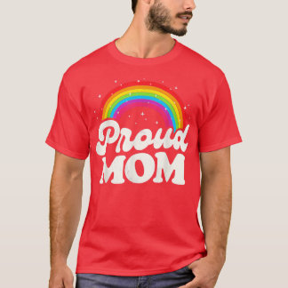 LGBTQ Proud Mam Gay Pride LGBT Ally Rainbow Moeder T-shirt