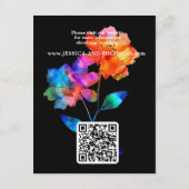 🌈 LGBTQ QR code Wedding Details Petals & Pride Informatiekaartje (Achterkant)