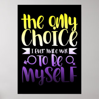 LGBTQ Queer Nonbinary Androgynous niet Binair Poster