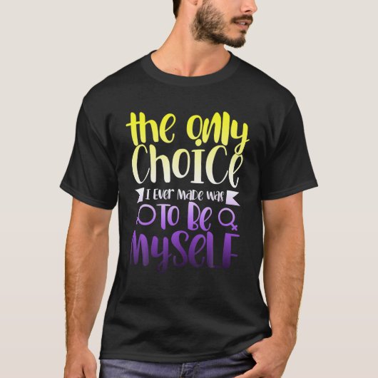 LGBTQ Queer Nonbinary Identity Androgynous Non Bin T-shirt (Voorkant)
