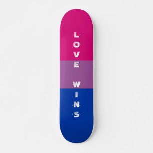LGBTQ Rainbow Bisexual Pride Flag aangepaste tekst Skateboard