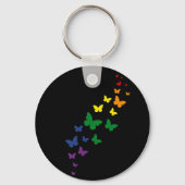 LGBTQ Rainbow Butterfly Trail Sleutelhanger (Voorkant)