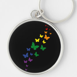 LGBTQ Rainbow Butterfly Trail Sleutelhanger