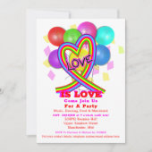  LGBTQ Rainbow Celebration Pride Party Invitation (Devant)