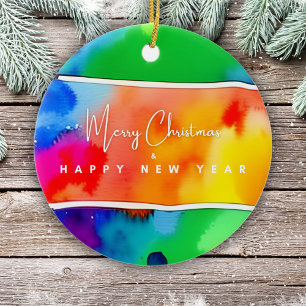 LGBTQ Rainbow Christmas Pride Keramisch Ornament