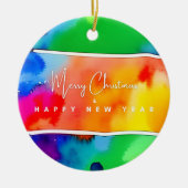 LGBTQ Rainbow Christmas Pride Keramisch Ornament (Voorkant)
