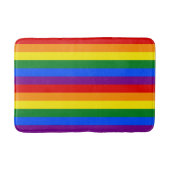 LGBTQ+ Rainbow Flag Stripes for Pride Month - Badmat (Voorkant)