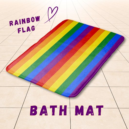 LGBTQ+ Rainbow Flag Stripes for Pride Month - Badmat