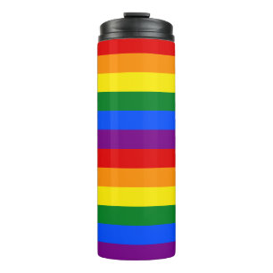 LGBTQ+ Rainbow Flag Stripes voor Pride Month - Thermosbeker