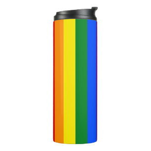 LGBTQ+ Rainbow Flag Stripes voor Pride Month - Thermosbeker