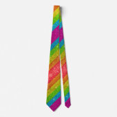 LGBTQ Rainbow Glitter Stipes Gay Pride Sparkles Stropdas (Voorkant)