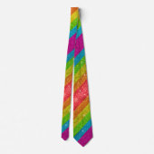 LGBTQ Rainbow Glitter Stipes Gay Pride Sparkles Stropdas (Achterkant)