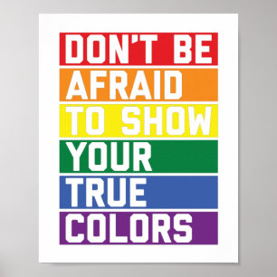 LGBTQ Rainbow-kleuren   Pride Month Gift Idee Poster