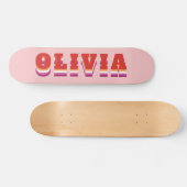 LGBTQ Rainbow Lesbian Pride Flag - Aangepaste naam Skateboard (Horizontaal)