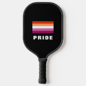 LGBTQ Rainbow Lesbian Pride Flag Custom Text Pickleball Paddle (Achterkant)