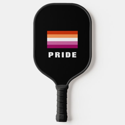 LGBTQ Rainbow Lesbian Pride Flag Custom Text Pickleball Paddle (Achterkant)