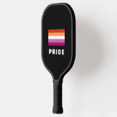 LGBTQ Rainbow Lesbian Pride Flag Custom Text Pickleball Paddle (Links)