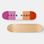 LGBTQ Rainbow Lesbian Pride Flag Custom Text Skateboard (Horizontaal)