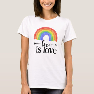 LGBTQ Rainbow Love is Love Colorful T-Shirt