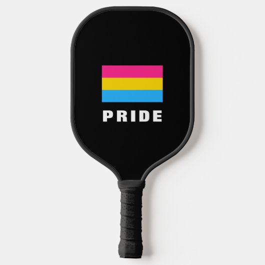 LGBTQ Rainbow Pansexual Pride Flag Custom Text Pickleball Paddle (Achterkant)