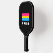 LGBTQ Rainbow Pansexual Pride Flag Custom Text Pickleball Paddle (Links)