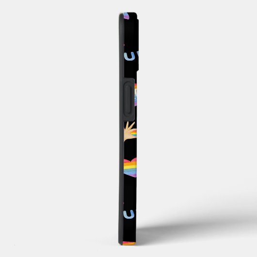 LGBTQ Rainbow Pride Pattern | Monogram Case-Mate iPhone Case (Achterkant / Rechts)