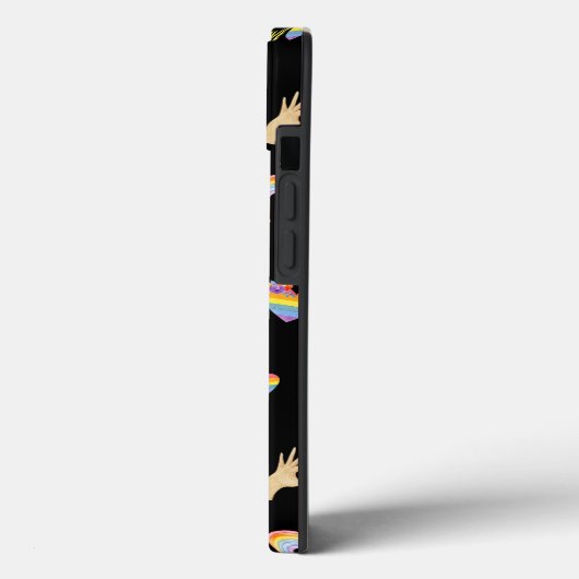 LGBTQ Rainbow Pride Pattern | Monogram Case-Mate iPhone Case (Achterkant / Links)