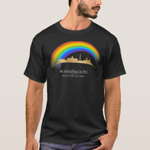 LGBTQ Rainbow Pride Washington DC Skyline Premium T-shirt
