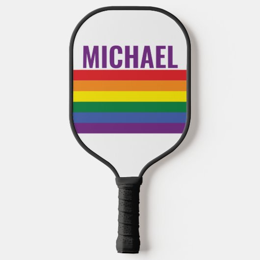 LGBTQ Rainbow-vlag Pickleball Paddle (Achterkant)