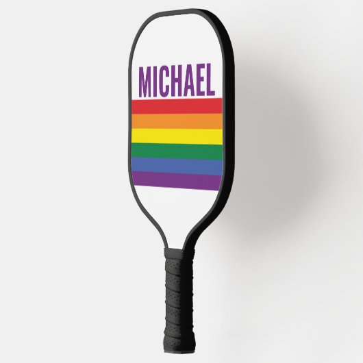 LGBTQ Rainbow-vlag Pickleball Paddle (Links)