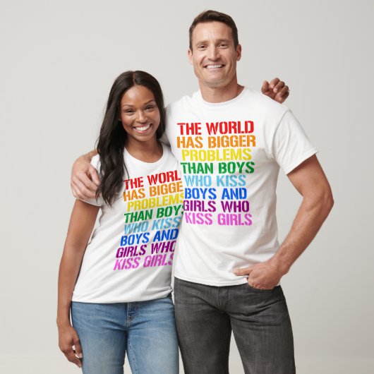 LGBTQ-rechten De wereld heeft grotere problemen T-shirt (Unisex)