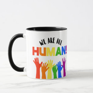 LGBTQ+ RECHTEN We zijn allemaal mensen Mok
