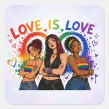 LGBTQ Regenboog Meisjes Sticker