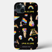 LGBTQ Regenboog Pride Patroon | Monogram Case-Mate iPhone Case (Achterkant)
