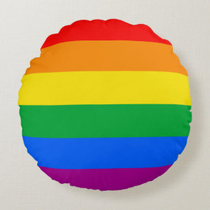LGBTQ+ Regenboog Pride Vlag Rond Kussen