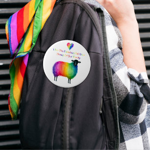 LGBTQ Regenboog Schapen Ronde Button 6,0 Cm