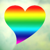 Lgbtq regenbooggradiënt kleuren grote hart homosek raamsticker (Vel 3)