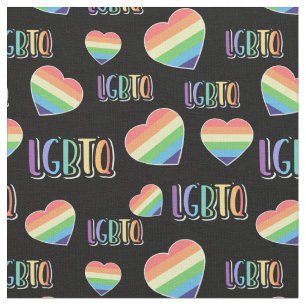LGBTQ regenboogharten Stof